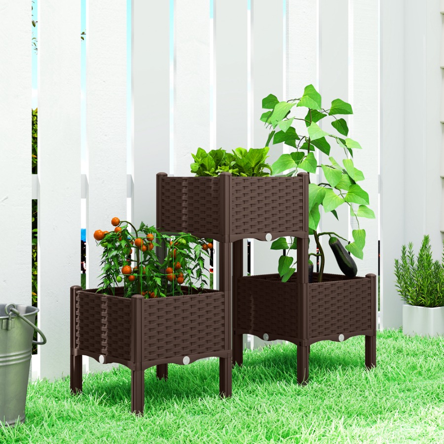 Пластиковая приподнятая грядка – обзор и цена Self Watering Planter