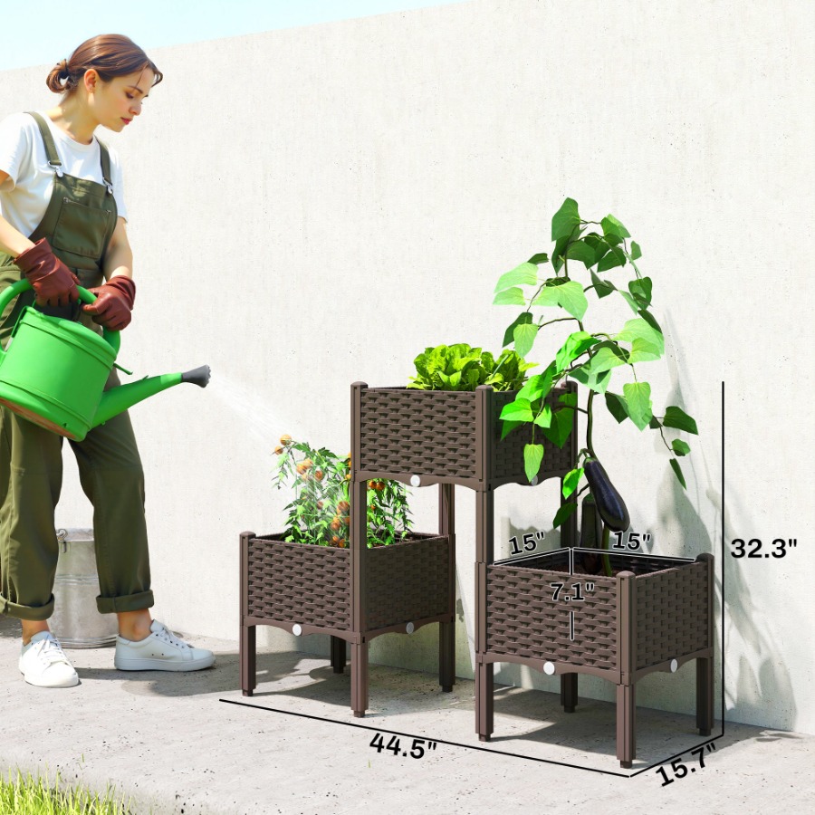 Пластиковая приподнятая грядка – обзор и цена Self Watering Planter